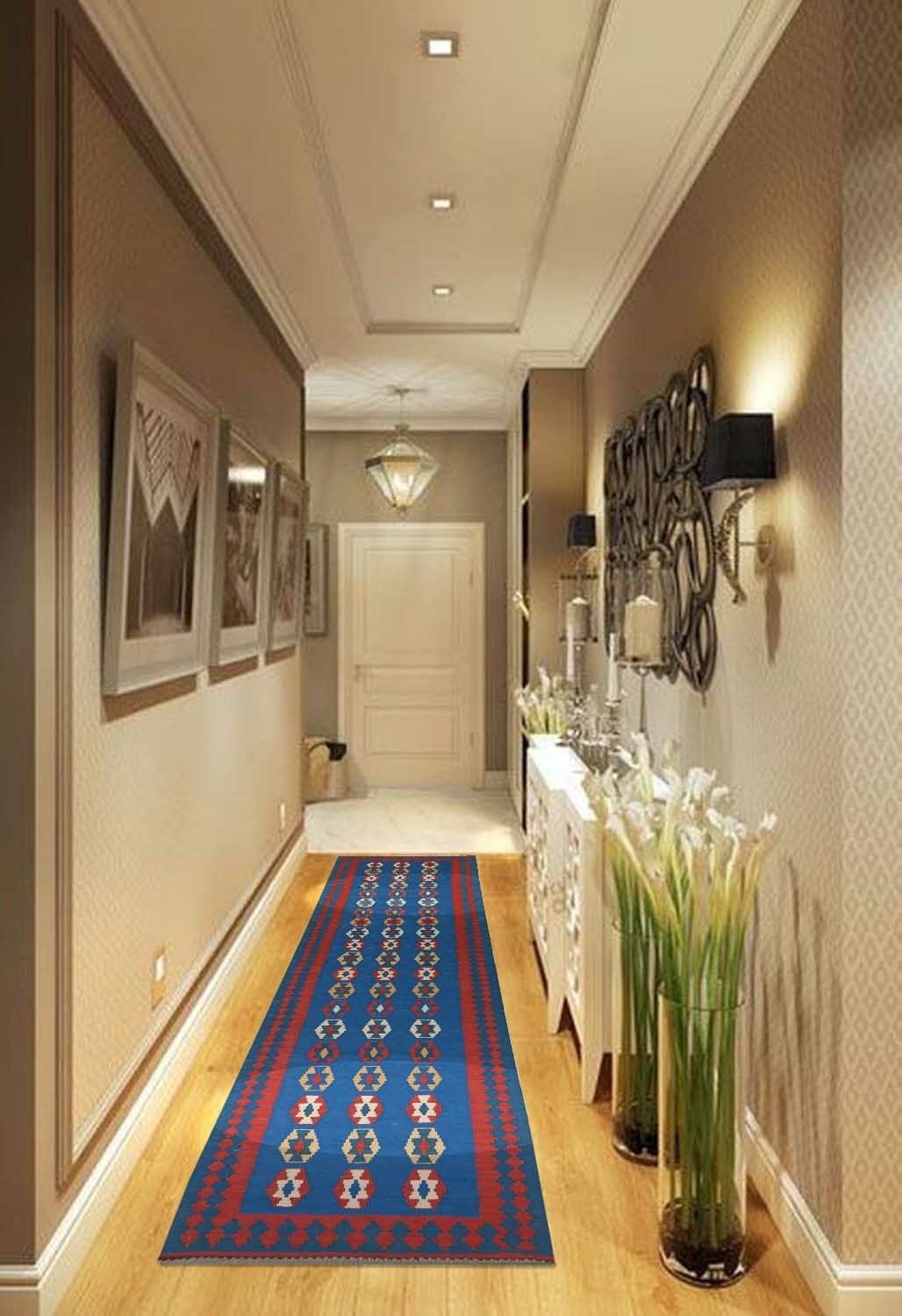 Kilim Passatoia fondo blu 7242 - immagine 2