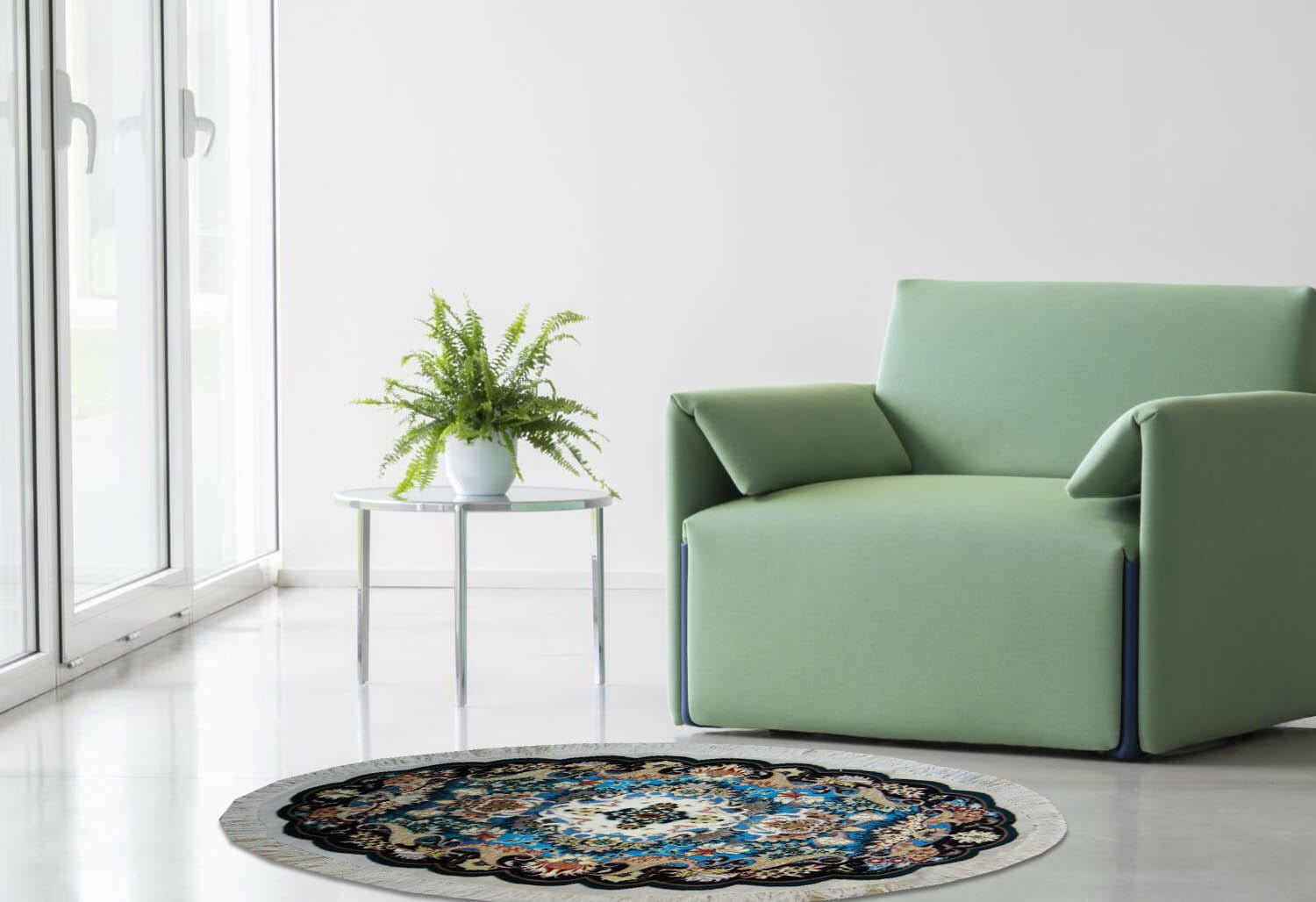 Tappetom persiano Tabriz ovale 7764 - immagine 2