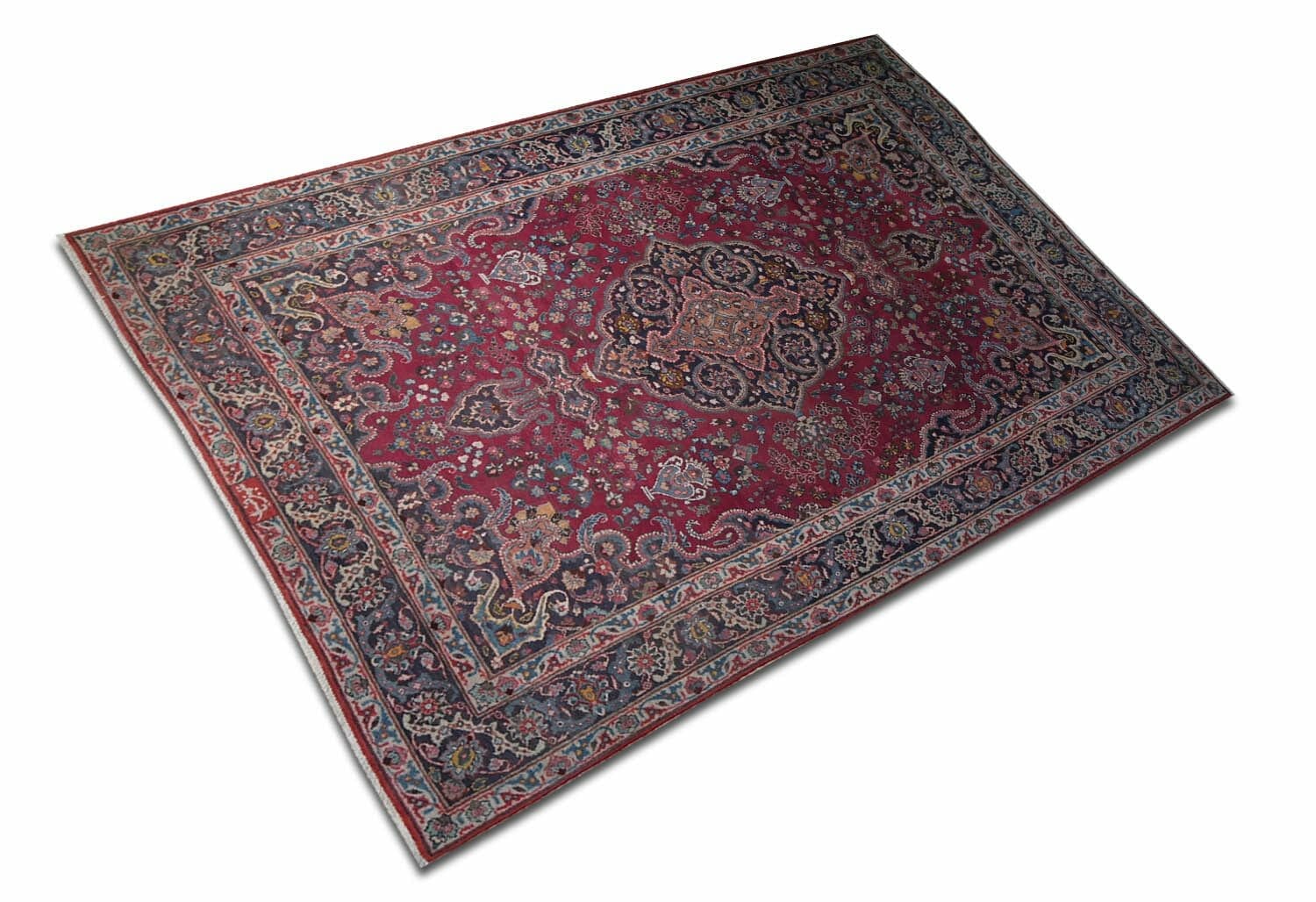 Tappeto Mashad persiano annodato 6532 - immagine 3